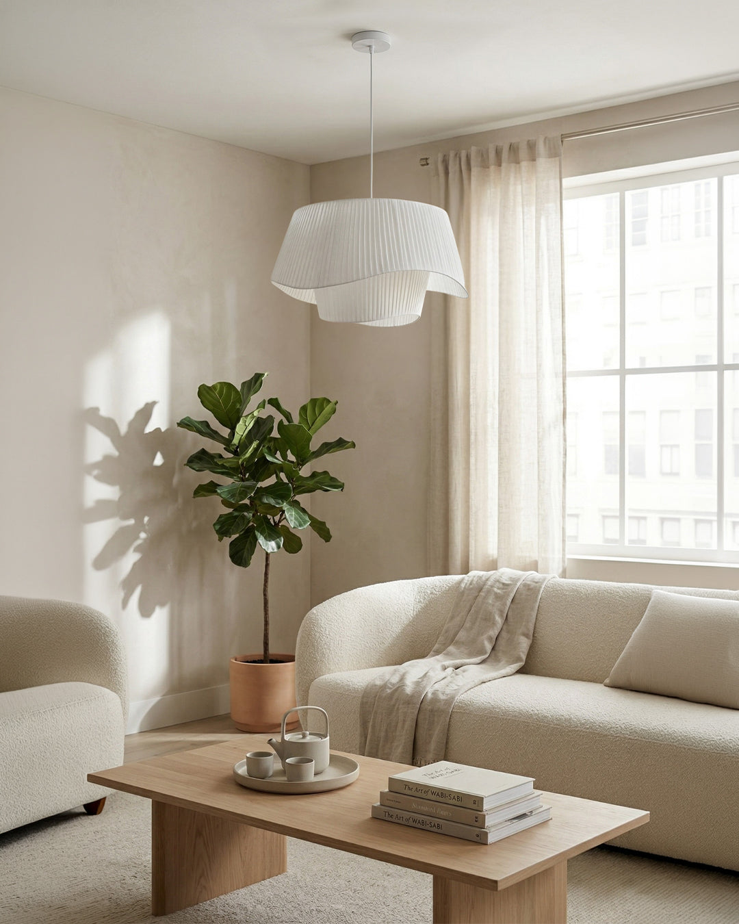 Moderne Tyvek Hanglamp Rond Design Warm Wit Dimbaar Woonkamer Eetkamer Slaapkamer Decoratieve Plafondverlichting | Sansoti