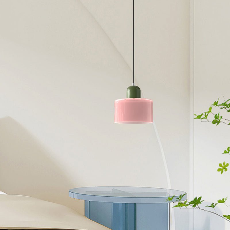 Glass Pendant Lamp Bauhaus Style Handwoven Finish Dining Room Living Room | Sansoti