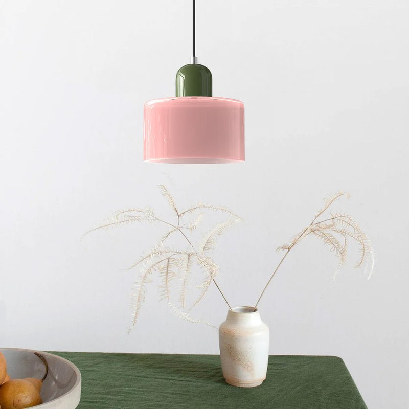 Glass Pendant Lamp Bauhaus Style Handwoven Finish Dining Room Living Room | Sansoti
