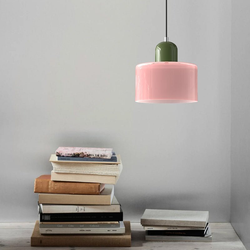 Glass Pendant Lamp Bauhaus Style Handwoven Finish Dining Room Living Room | Sansoti