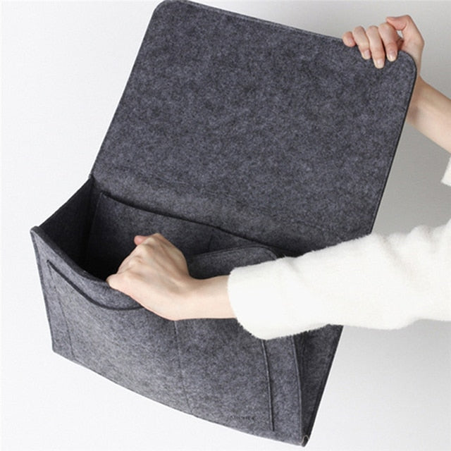 Vilten Bed Organizer Hangend voor Matras & Bank – Opbergzak Nachtkastje met Vakken – Praktische Opberger | Sansoti