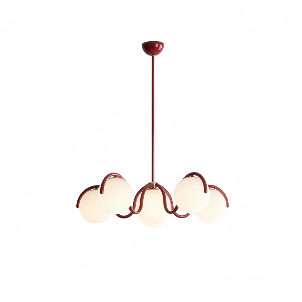 Ronde glazen kroonluchter 69 cm 6 lichtpunten glas metaal sfeervol woonkamer slaapkamer studeerkamer | Sansoti