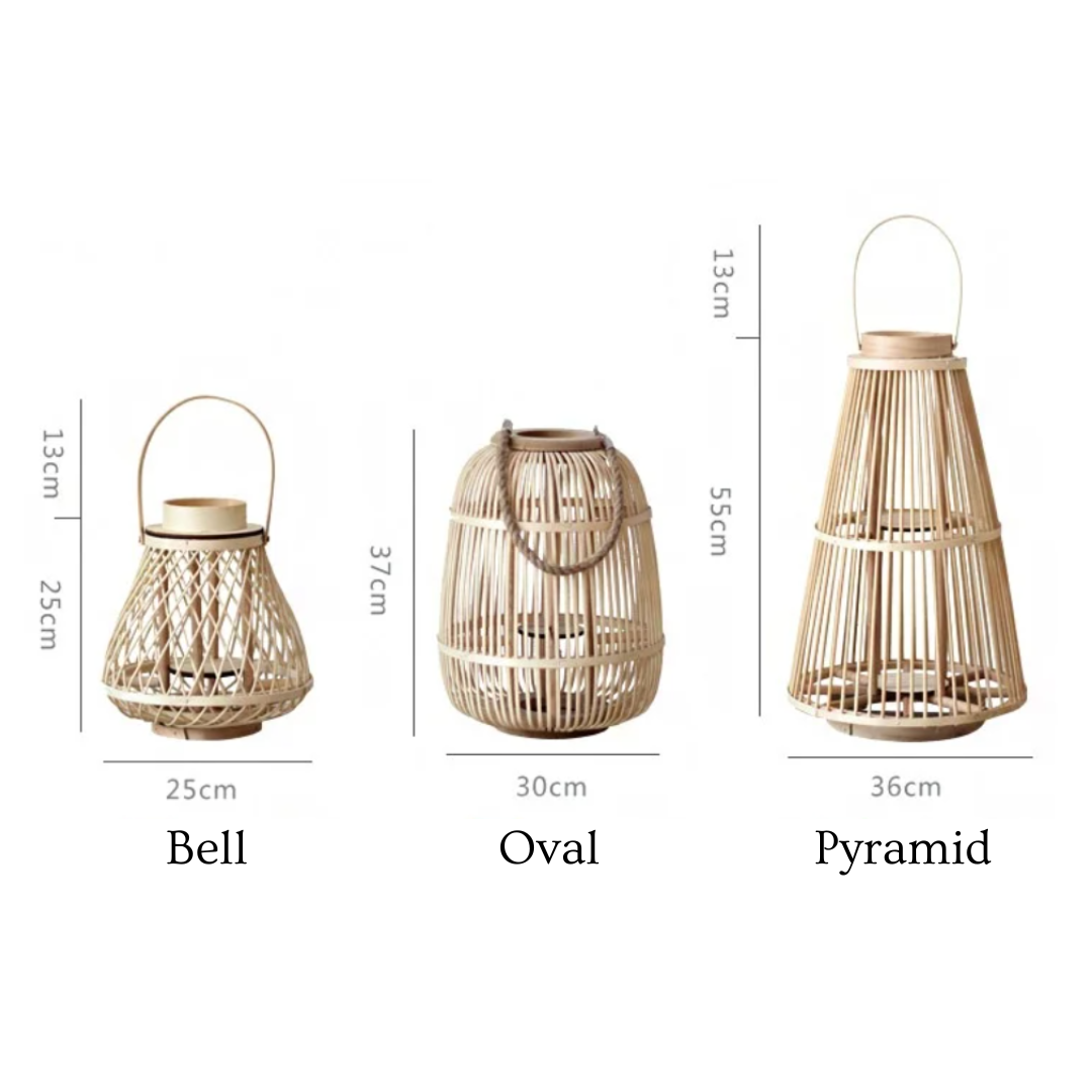Rotan Lantaarn met Vlamloze Kaars Tuindecoratie LED Verlichting Tuin Balkon Terras Windlicht | Sansoti