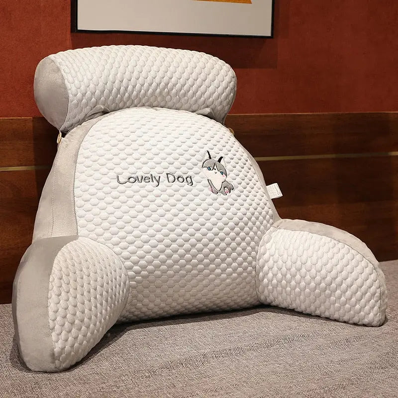 Leunsteunkussen 60x45x20 cm Katoen Bed Sofa Rugsteun Ontspanningskussen Ergonomisch Zithoudingskussen Woonkamer Slaapkamer | Sansoti
