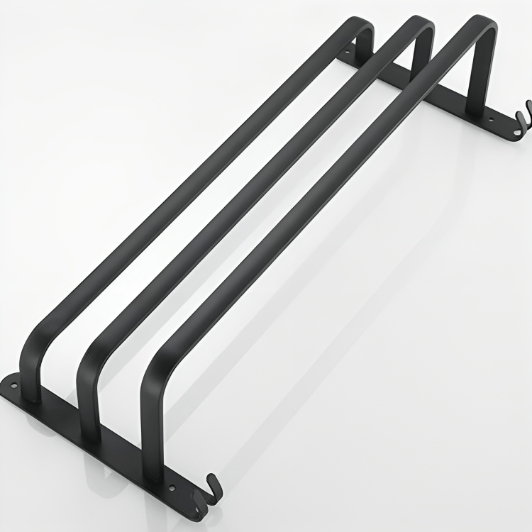 Handtuchhalter Aluminium Wandmontage Bad 40cm 60cm Schwarz 2 3 Stange | Restfield