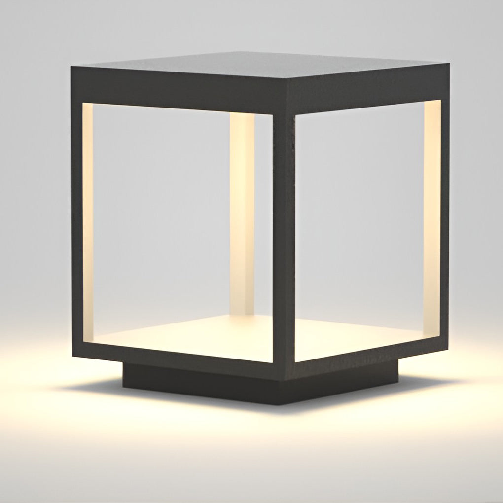 LED outdoor lamp for pole modern stainless steel IP54 warm white open frame design garden lighting wall decoration rechargeable | Sansoti