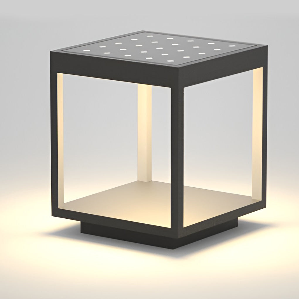 LED outdoor lamp for pole modern stainless steel IP54 warm white open frame design garden lighting wall decoration rechargeable | Sansoti