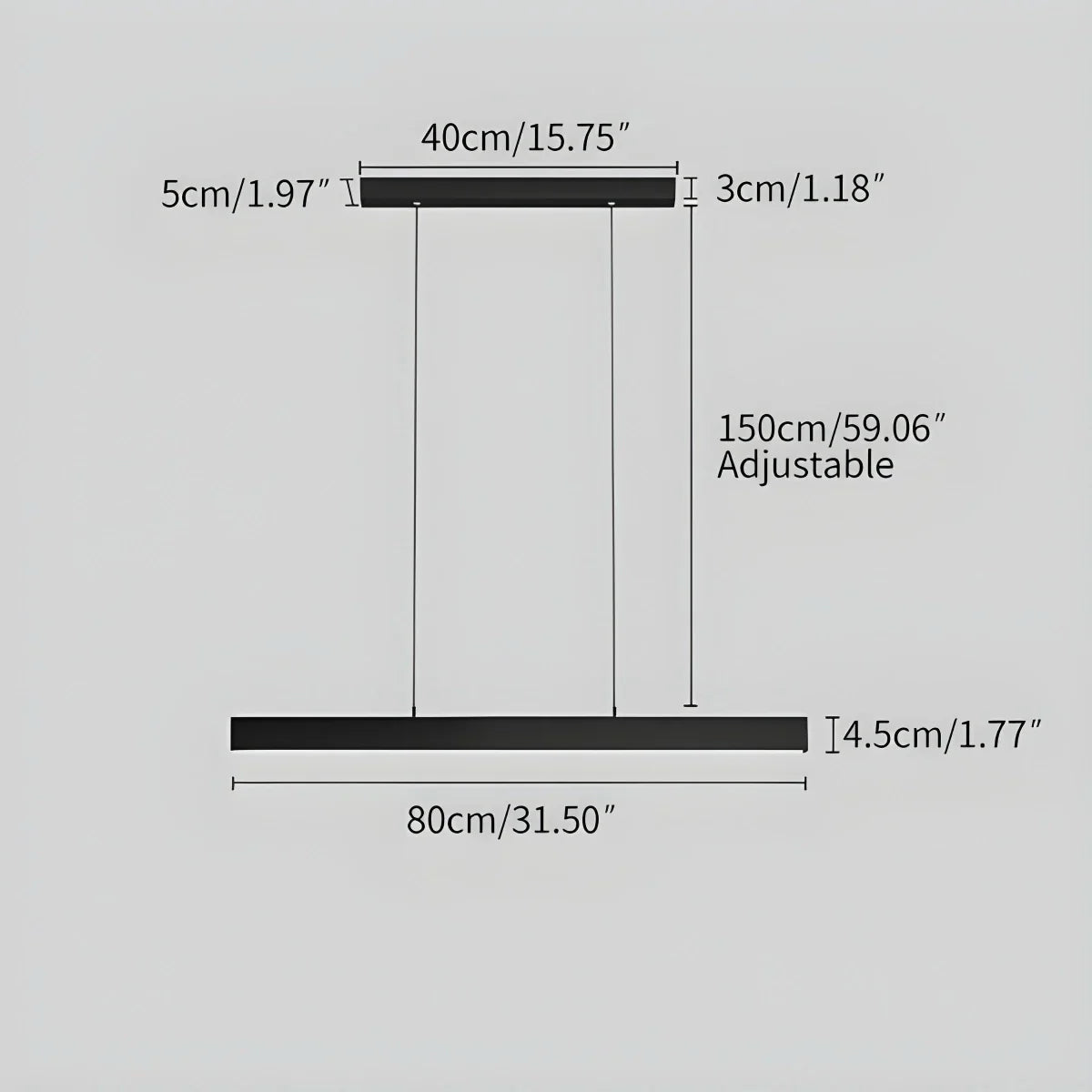 Lineare LED-Hängeleuchte Aluminium Schwarz Kochinsel Esstisch Büro Modern Deckenleuchte Minimalistische Hängeleuchte | Restfield