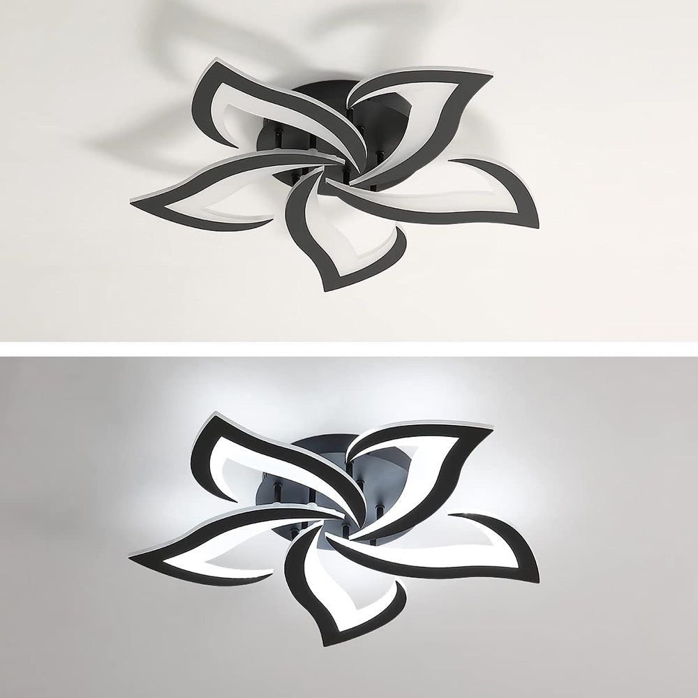 Lovela Flower Deckenleuchte LED 3200 Lumen Schwarz Wohnzimmer Schlafzimmer Design Deckenleuchte modern | Restfield