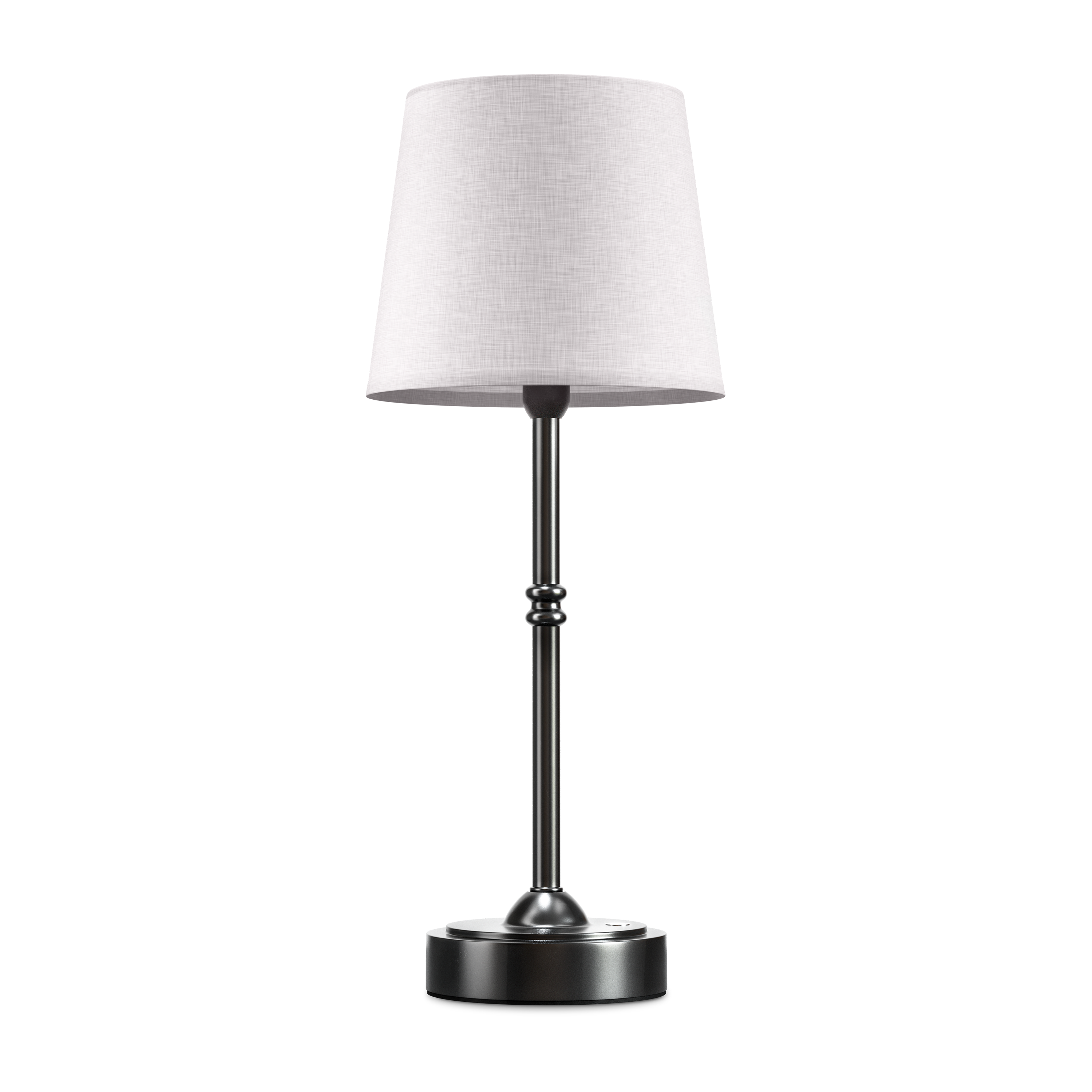 Tafellamp Oplaadbaar Draadloos Goud Wit Kap 40cm USB-C Touch Dimbaar Slaapkamer Woonkamer | Sansoti