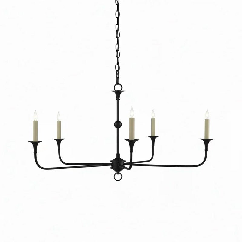Lampe Bougie Lustre Laiton Métal Or Noir Blanc Nickel Salon Salle à Manger 5 6 Bras Suspension Vintage Lustre Bougies | Restfield