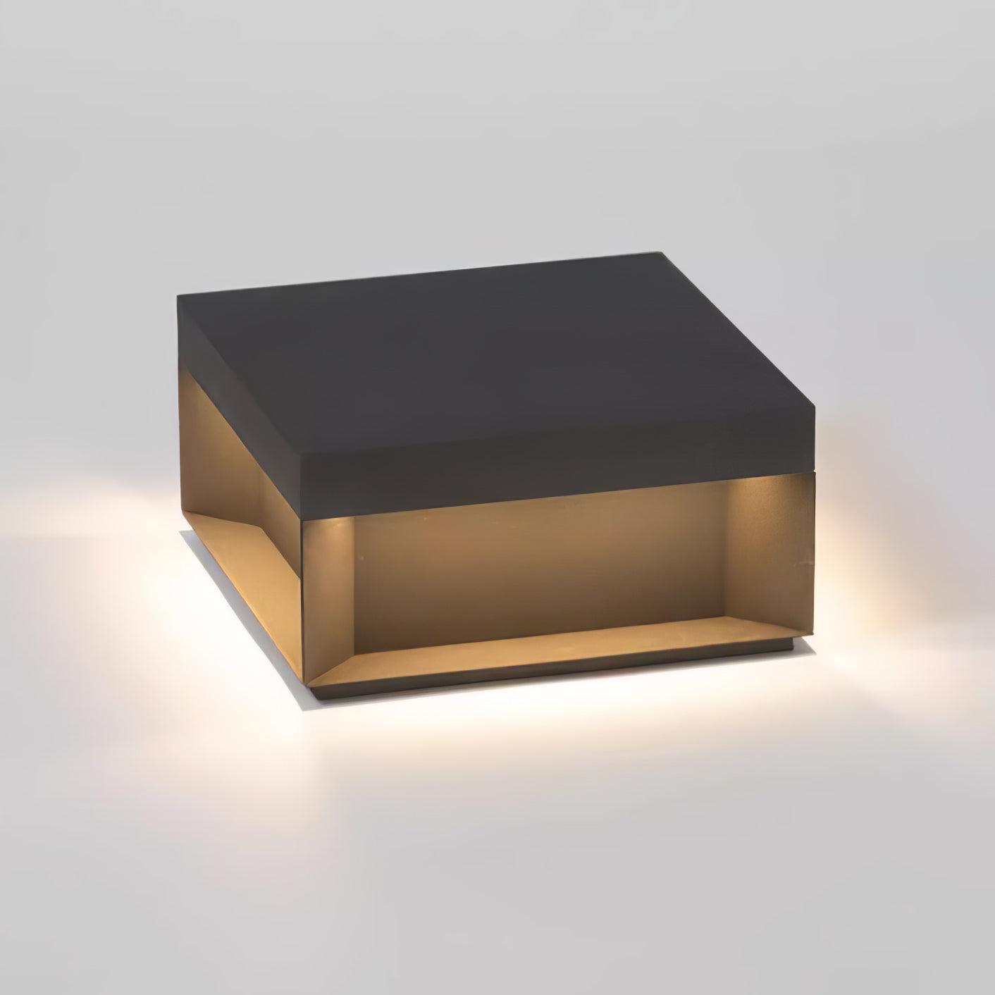 Solar Garden Post Light Modern IP65 Black Aluminum Path Lighting Waterproof for Garden Driveway Terrace | Sansoti