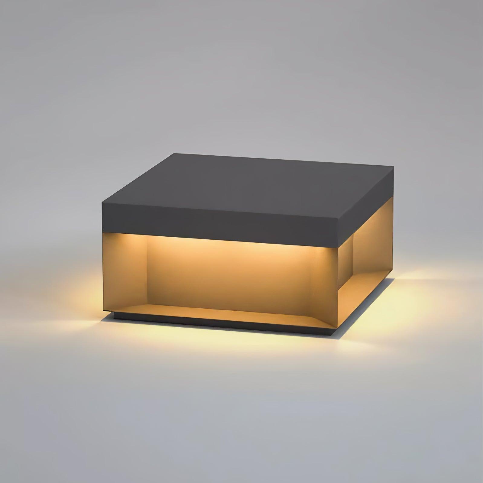 Solar Garden Post Light Modern IP65 Black Aluminum Path Lighting Waterproof for Garden Driveway Terrace | Sansoti
