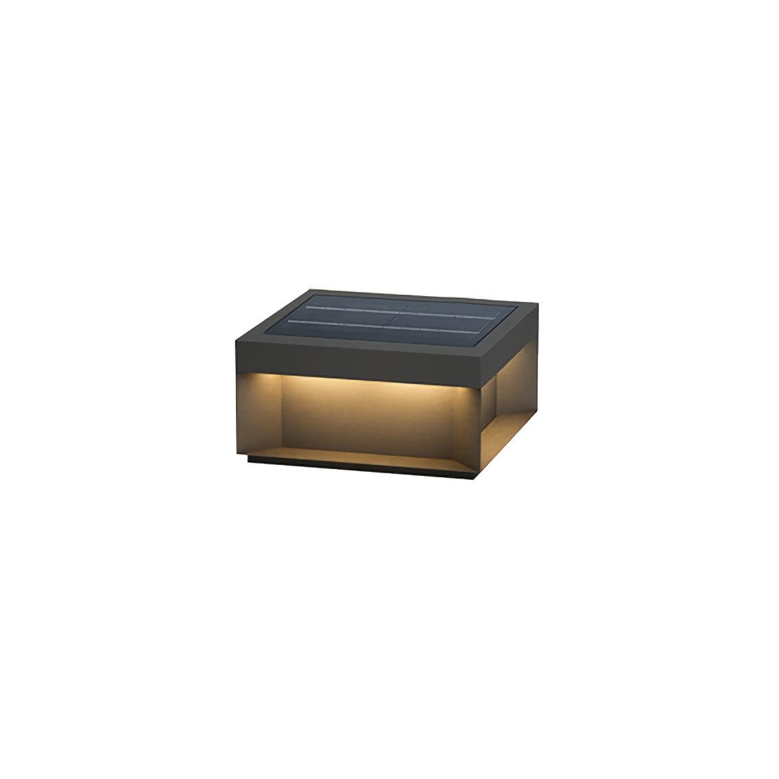Solar Garden Post Light Modern IP65 Black Aluminum Path Lighting Waterproof for Garden Driveway Terrace | Sansoti