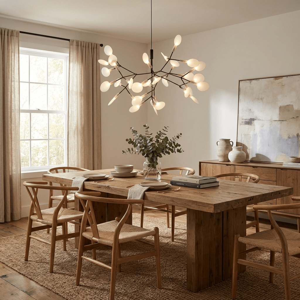 LED Kroonluchter Zwart met Acryl Lichtpunten – 30 tot 135 Lampjes voor Eetkamer en Hal | Sansoti
