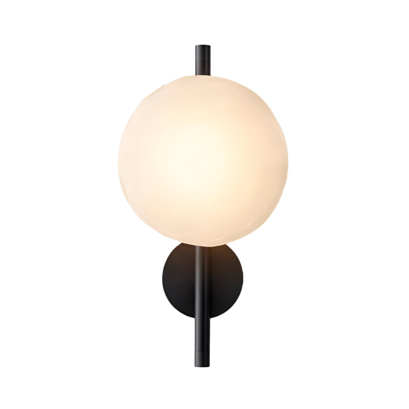 Wandlamp Glas Rond Scandinavisch LED 5W Zwart Goud 20cm Design | Sansoti