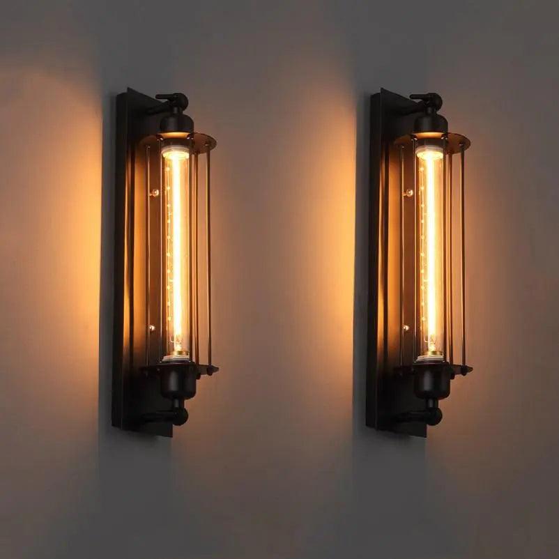 Industriële Vintage Wandlamp met Metalen Armatuur – Retro Verlichting voor Woonkamer, Slaapkamer & Kantoor | Sansoti