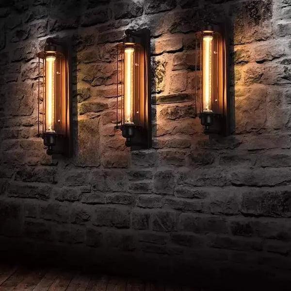 Industriële Vintage Wandlamp met Metalen Armatuur – Retro Verlichting voor Woonkamer, Slaapkamer & Kantoor | Sansoti