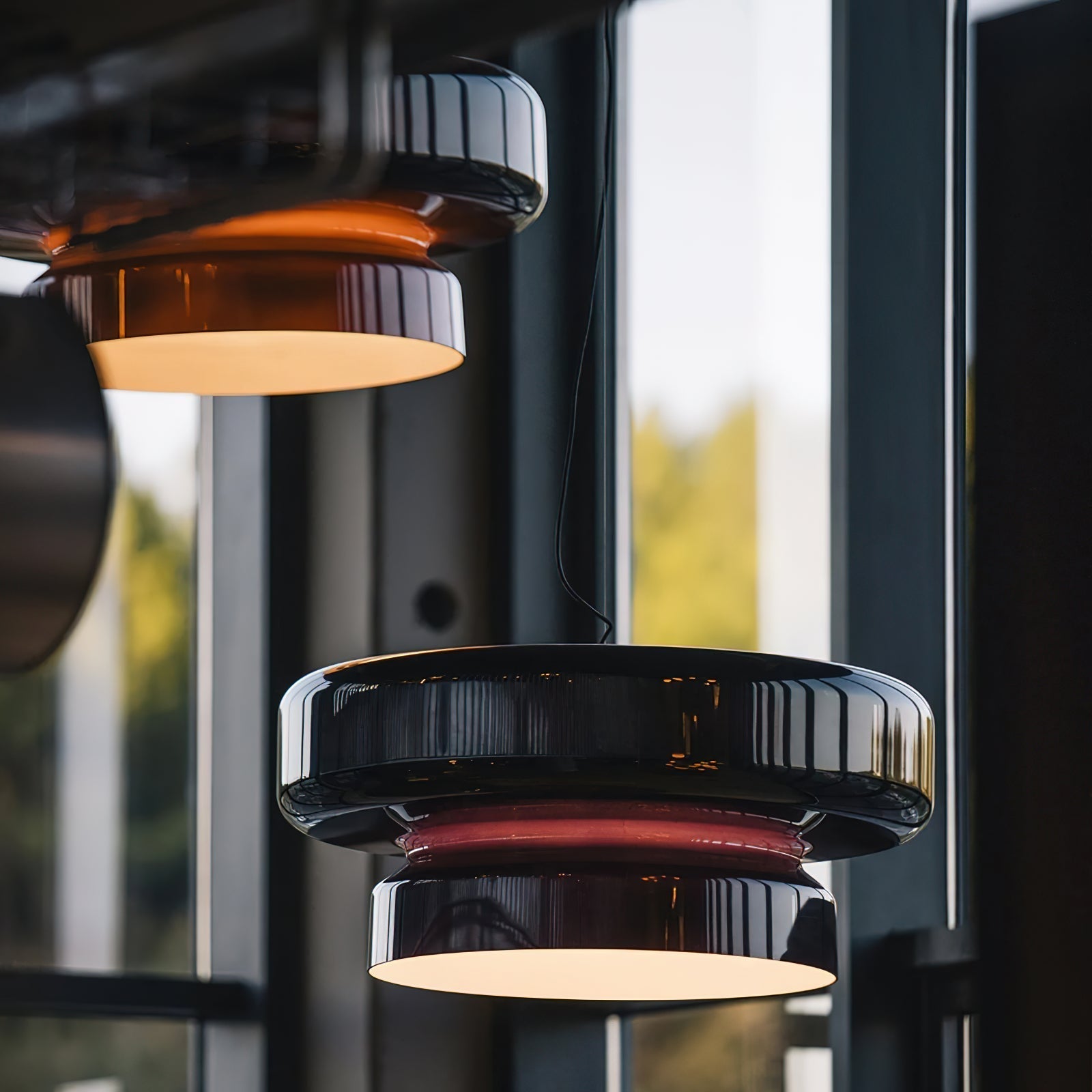 Hanglamp Glas Metaal LED Retro Bruin Eettafel Woonkamer Verstelbaar Snoer Design Verlichting Modern Interieur | Sansoti