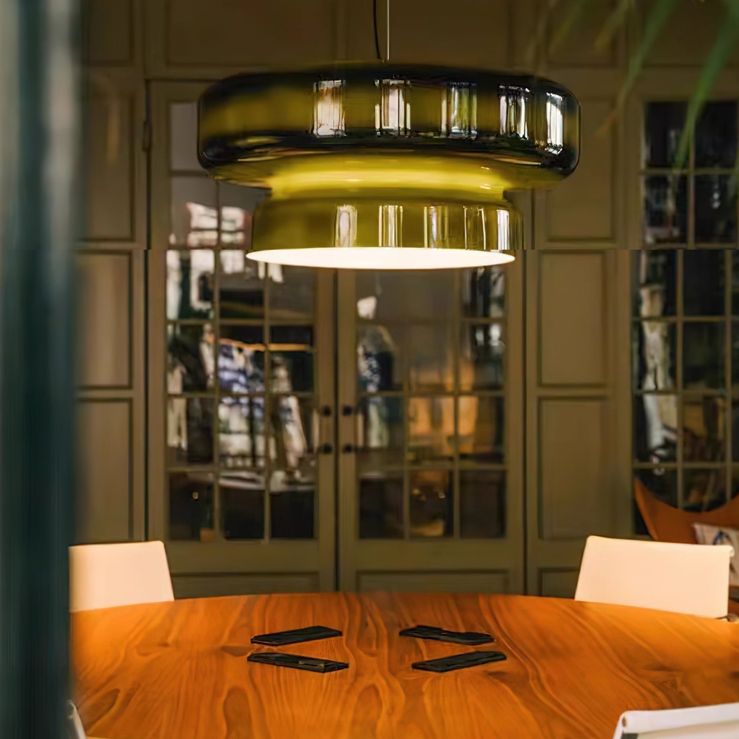 Hanglamp Glas Metaal LED Retro Bruin Eettafel Woonkamer Verstelbaar Snoer Design Verlichting Modern Interieur | Sansoti