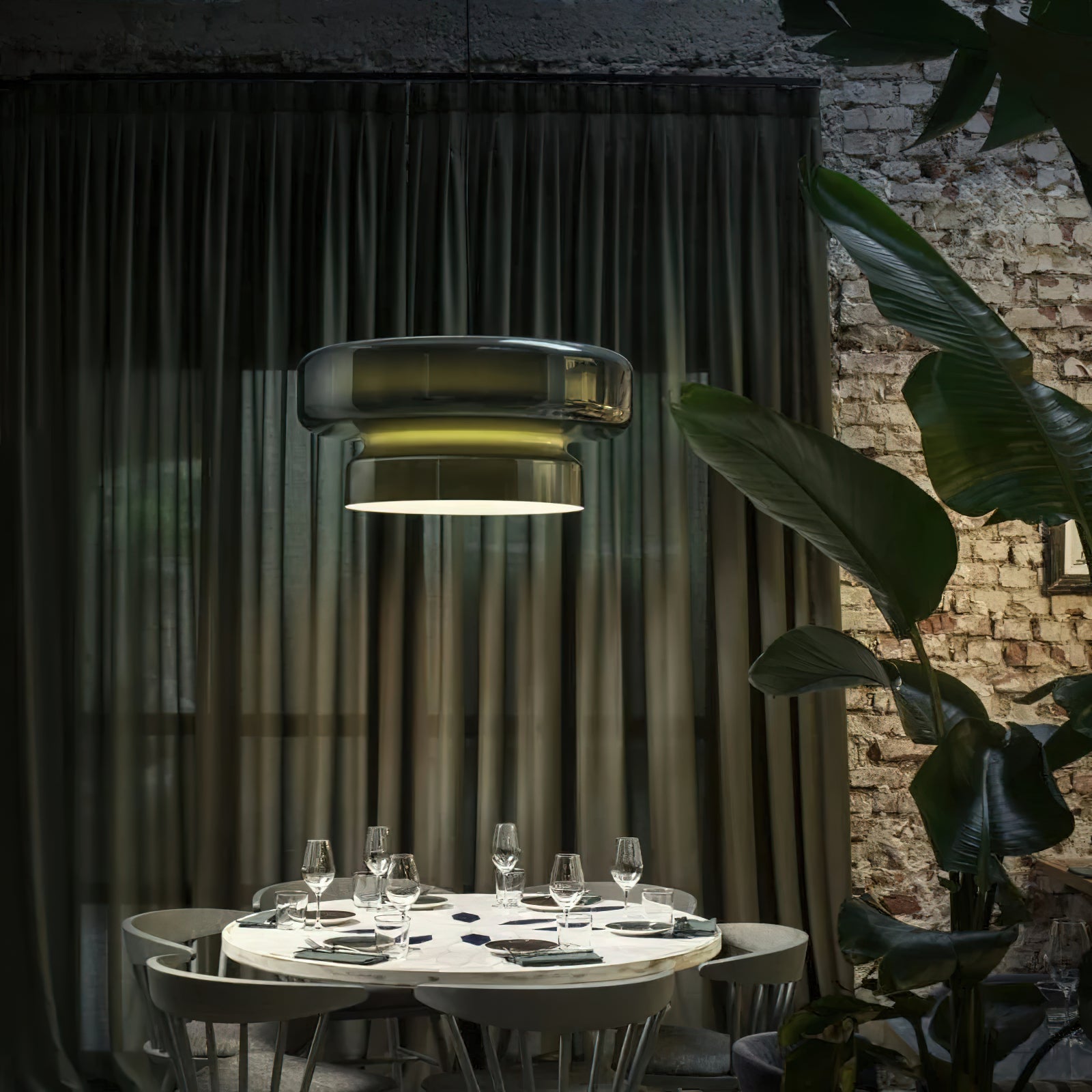 Hanglamp Glas Metaal LED Retro Bruin Eettafel Woonkamer Verstelbaar Snoer Design Verlichting Modern Interieur | Sansoti