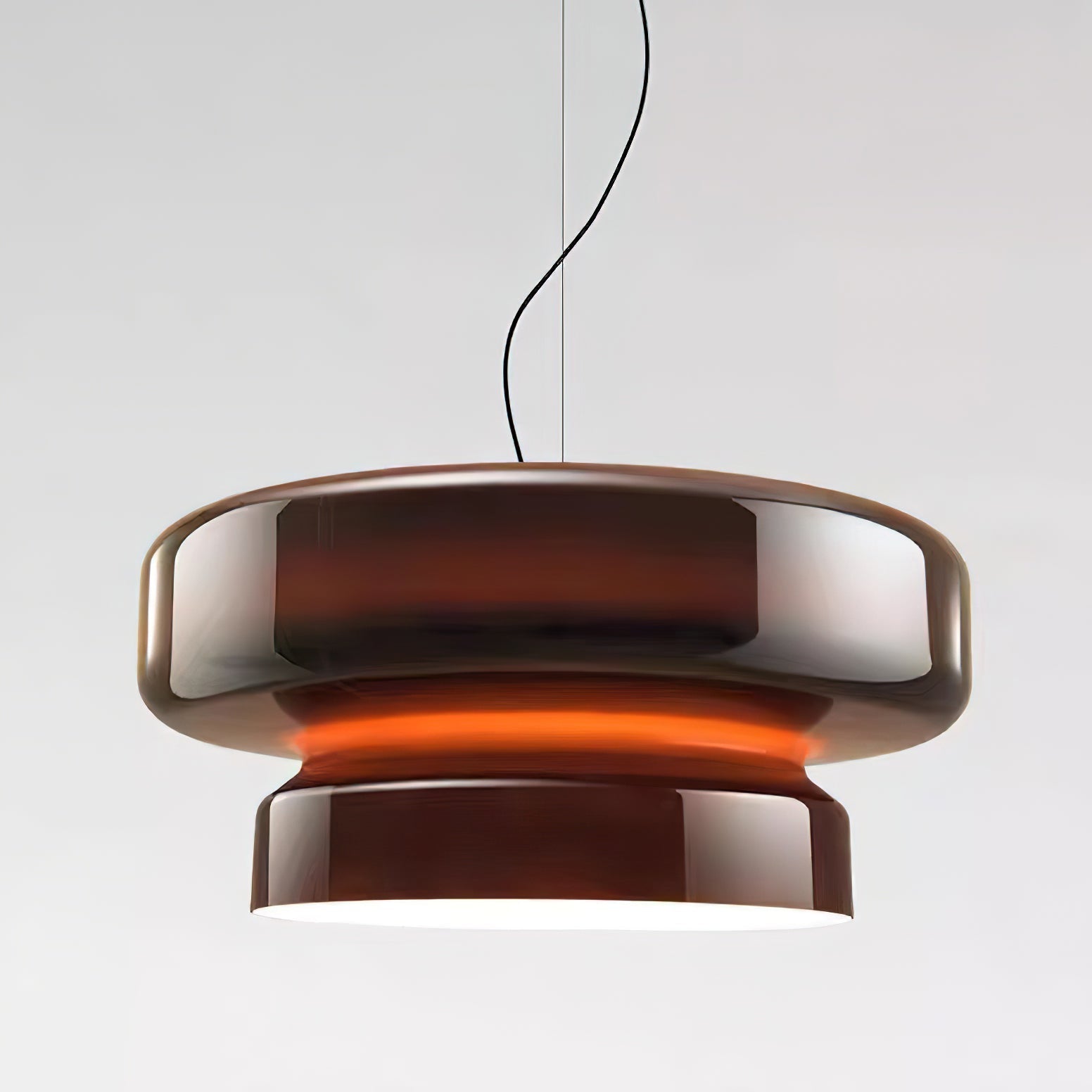 Hanglamp Glas Metaal LED Retro Bruin Eettafel Woonkamer Verstelbaar Snoer Design Verlichting Modern Interieur | Sansoti