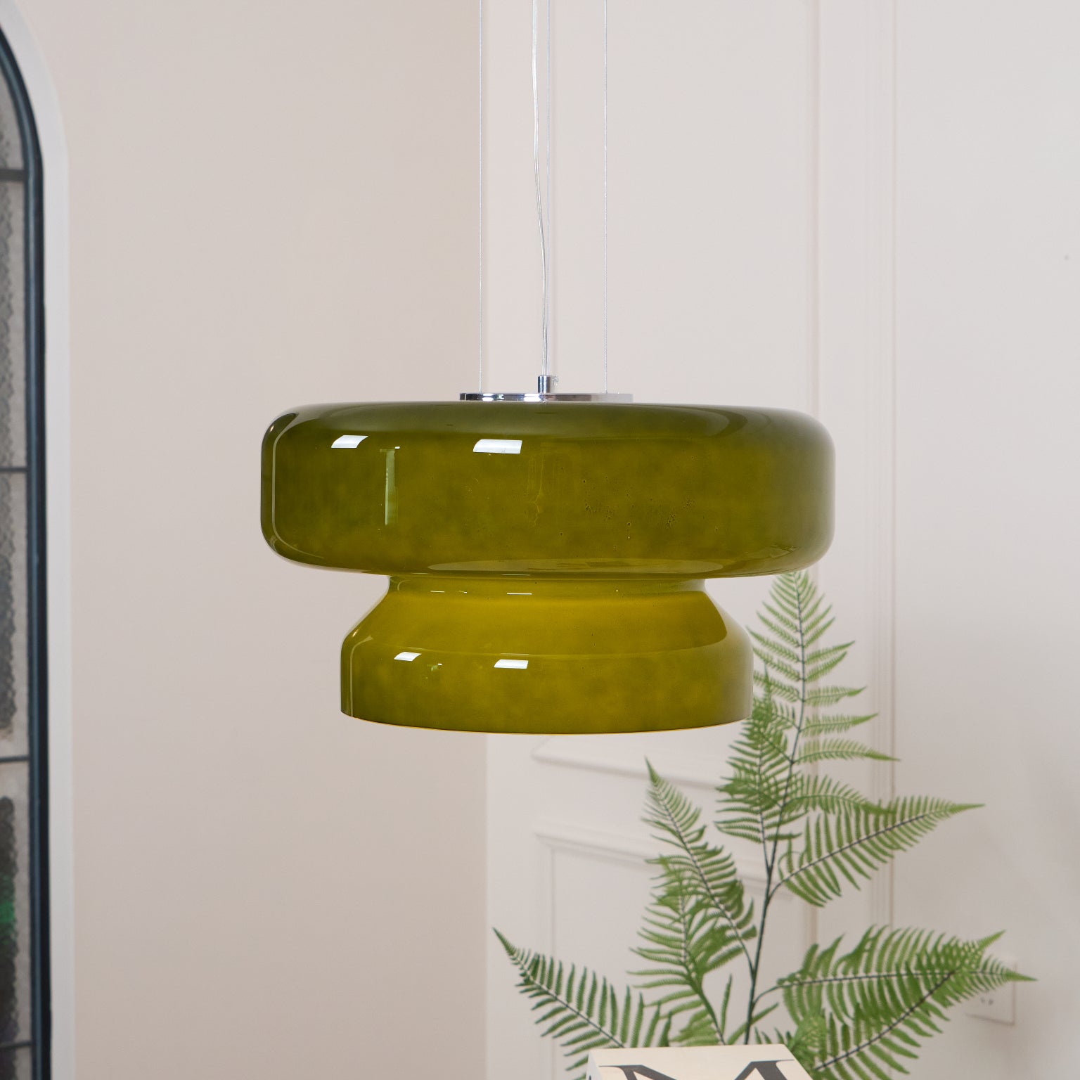 Suspension Verre Chrome Ambre Vert Violet E27 Boule Moderne Salon Chambre Salle à Manger | Restfield