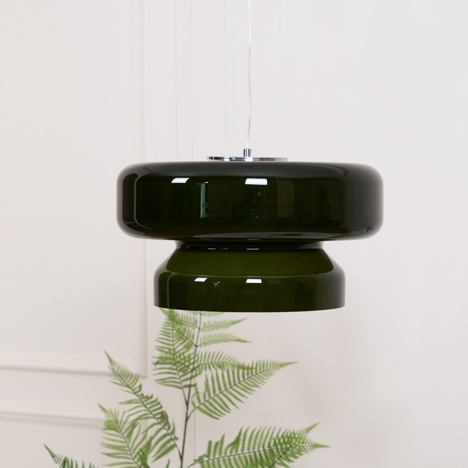 Suspension Verre Chrome Ambre Vert Violet E27 Boule Moderne Salon Chambre Salle à Manger | Restfield