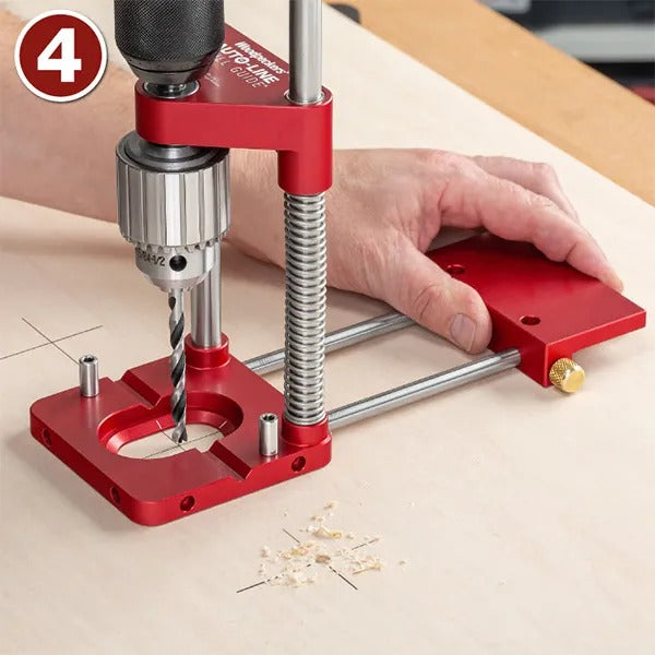 Boorsjabloon 90° | Precisie Boorgeleider | Robuust & Duurzaam | 28,5×25,5cm | Professionele Boorhouder voor Rechte Boorgaten | Boorsteun met Stabiliteit | Klushulp voor Nauwkeurig Boren | Sansoti