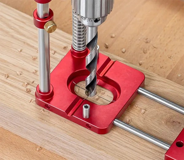 Boorsjabloon 90° | Precisie Boorgeleider | Robuust & Duurzaam | 28,5×25,5cm | Professionele Boorhouder voor Rechte Boorgaten | Boorsteun met Stabiliteit | Klushulp voor Nauwkeurig Boren | Sansoti