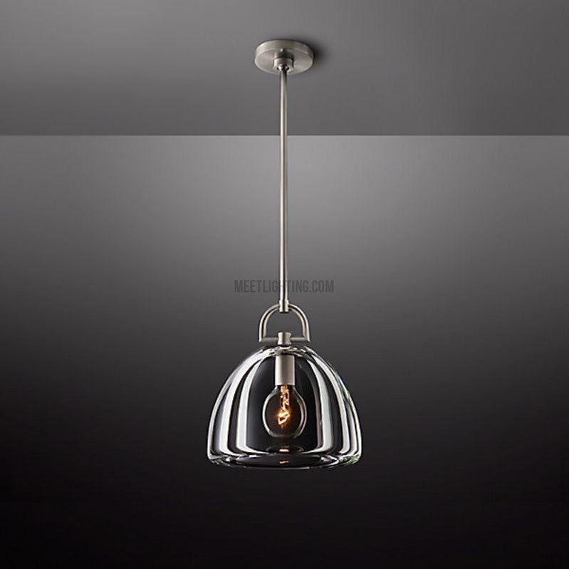 Suspension en verre en forme de dôme, laiton, E26, réglable, éclairage de salle à manger et de cuisine, design moderne à intensité variable, 7-14 pouces | Sansoti