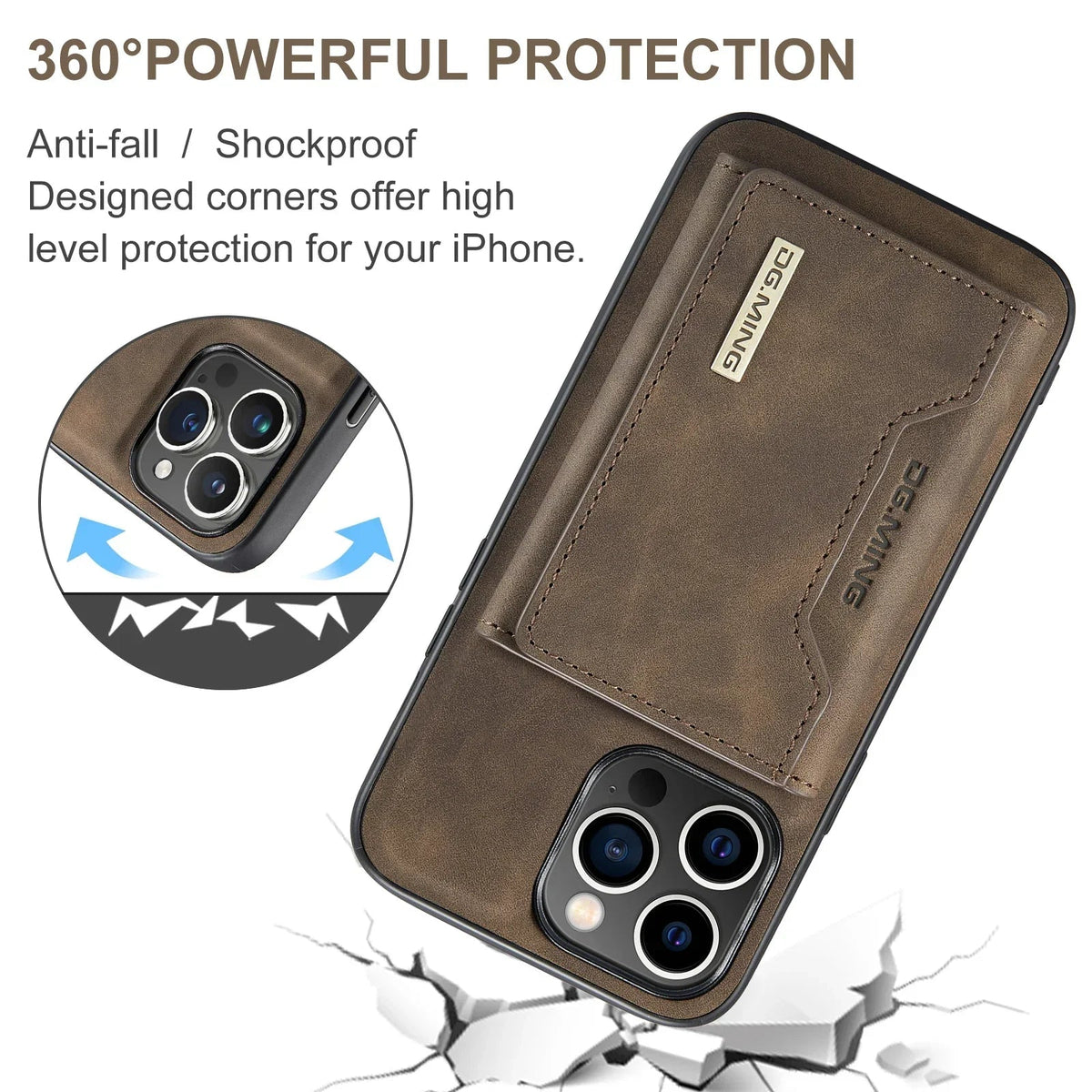 Magnetische iPhone Portemonnee Hoes met Kaarthouder en Standaard Functie voor Bescherming en Comfort | Sansoti