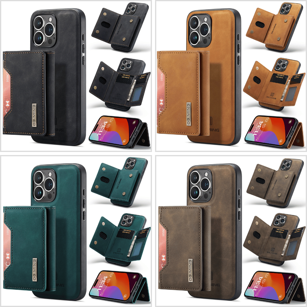 Magnetische iPhone Portemonnee Hoes met Kaarthouder en Standaard Functie voor Bescherming en Comfort | Sansoti