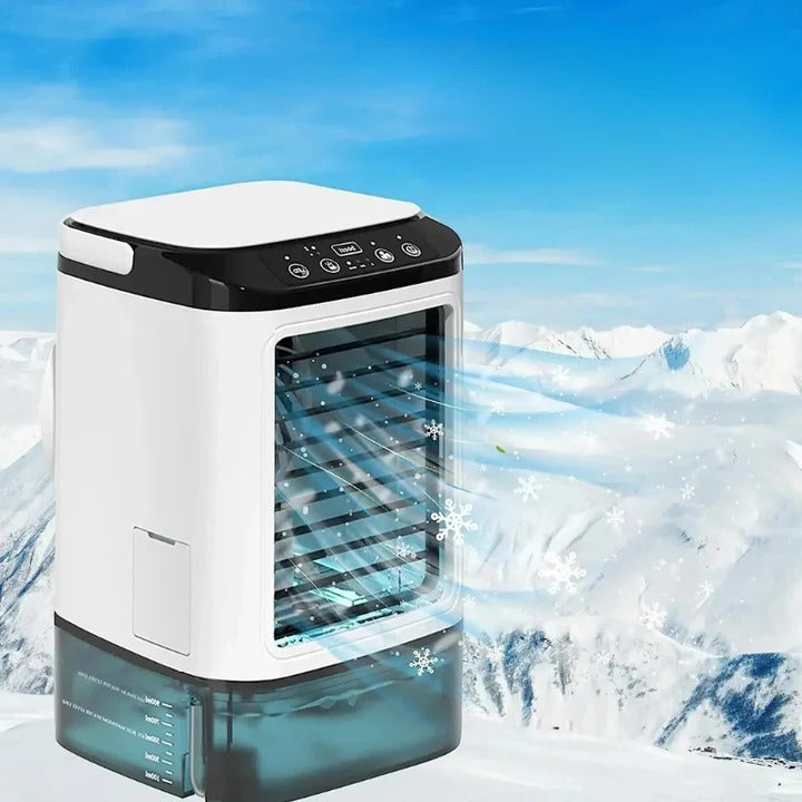Mobiele Aircooler 900 ml – Draagbare Luchtkoeler met 3 Standen en LED Sfeerverlichting | Sansoti
