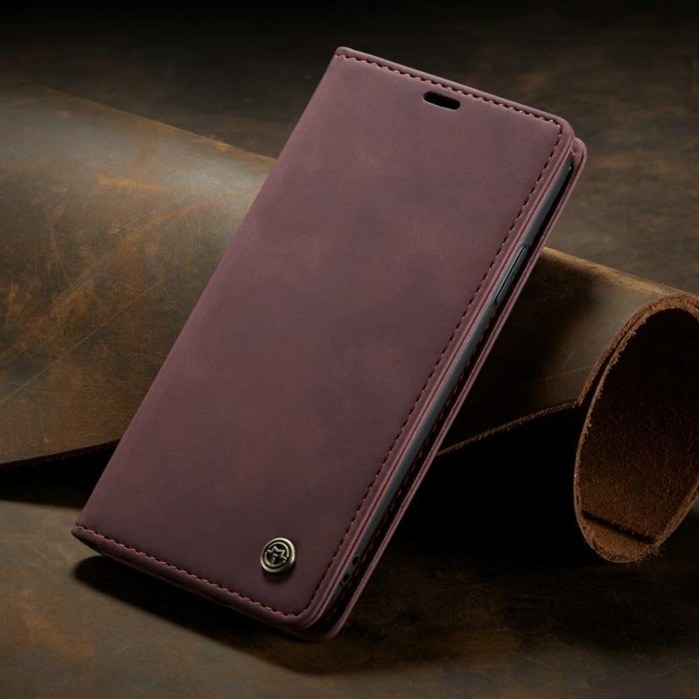 Portemonnee Telefoonhoesje Plantaardig Leer met Standaard en Kaarthouder voor iPhone 12 13 14 15 16 Pro Max | Sansoti