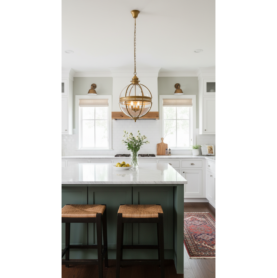 Suspension Baroque Avec Abat-Jours En Verre Et Finition Dorée – Lustre Design Luxe 3 Lumières | Restfield