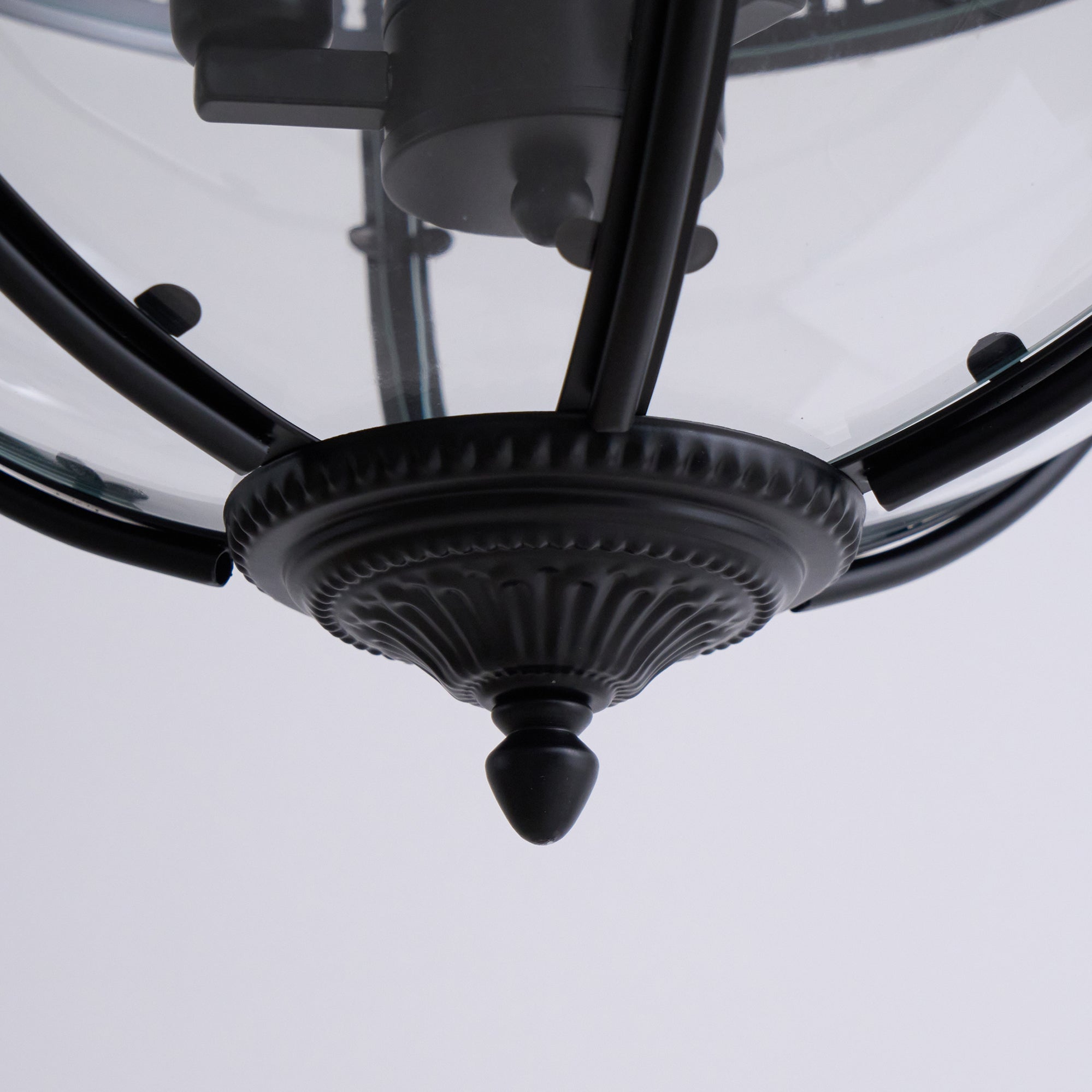 Suspension Baroque Avec Abat-Jours En Verre Et Finition Dorée – Lustre Design Luxe 3 Lumières | Restfield