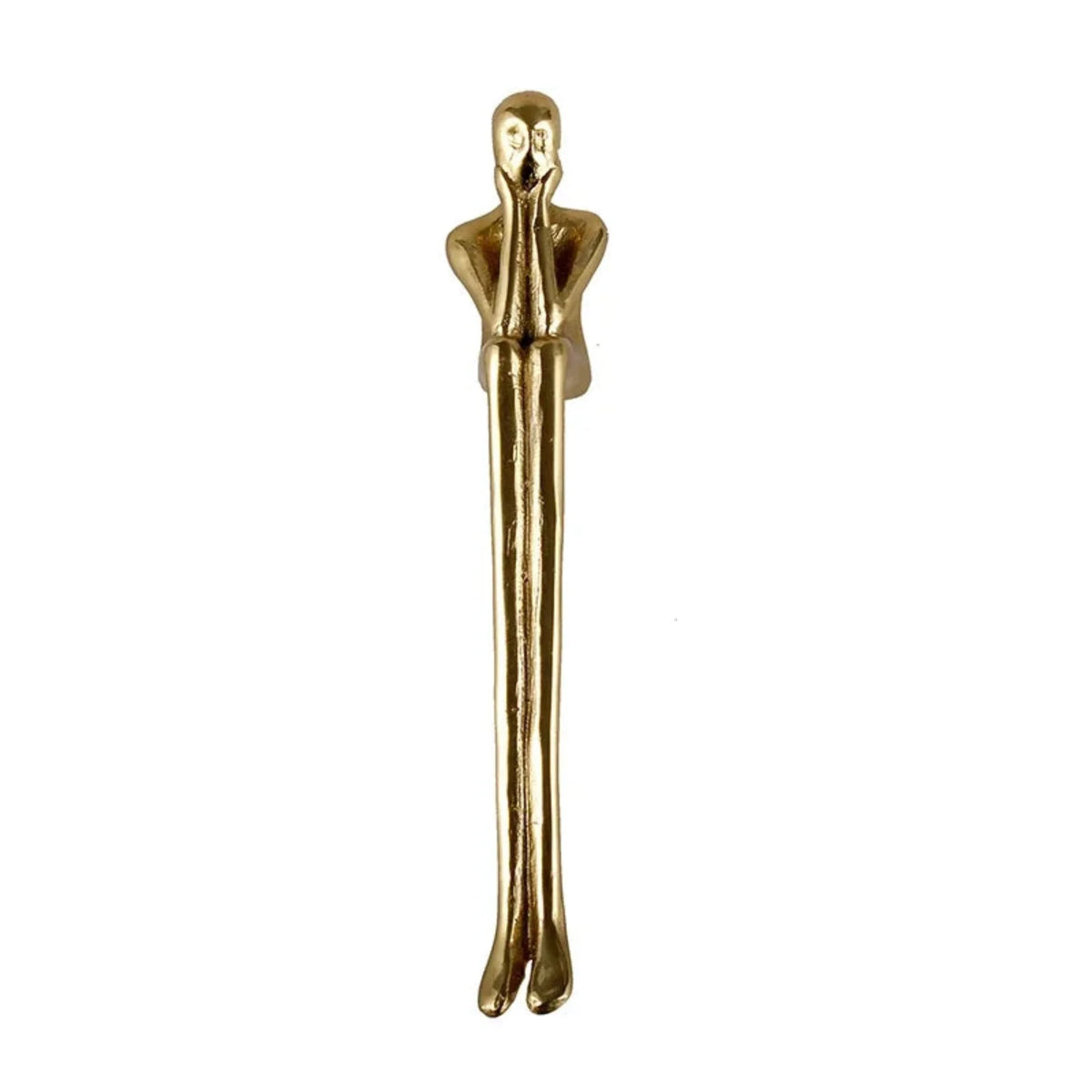 Skulpturaler Möbelgriff aus Messing mit humanoider Figur, Gold, Silber, Schrankgriff, Türbeschlag, nordisches Design, Schrank, Küche | Sansoti