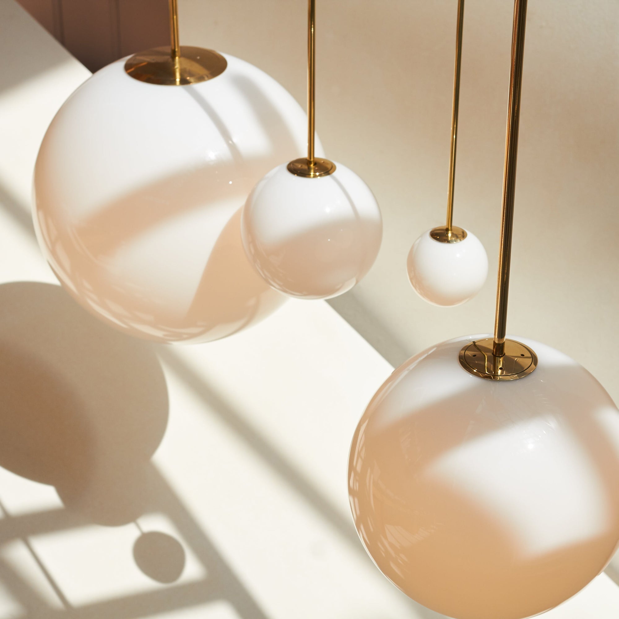 Hängelampe Messing Milchglas Decke Minimalistisch Modern Skandinavisch Flur Esstisch Nachttisch | Restfield