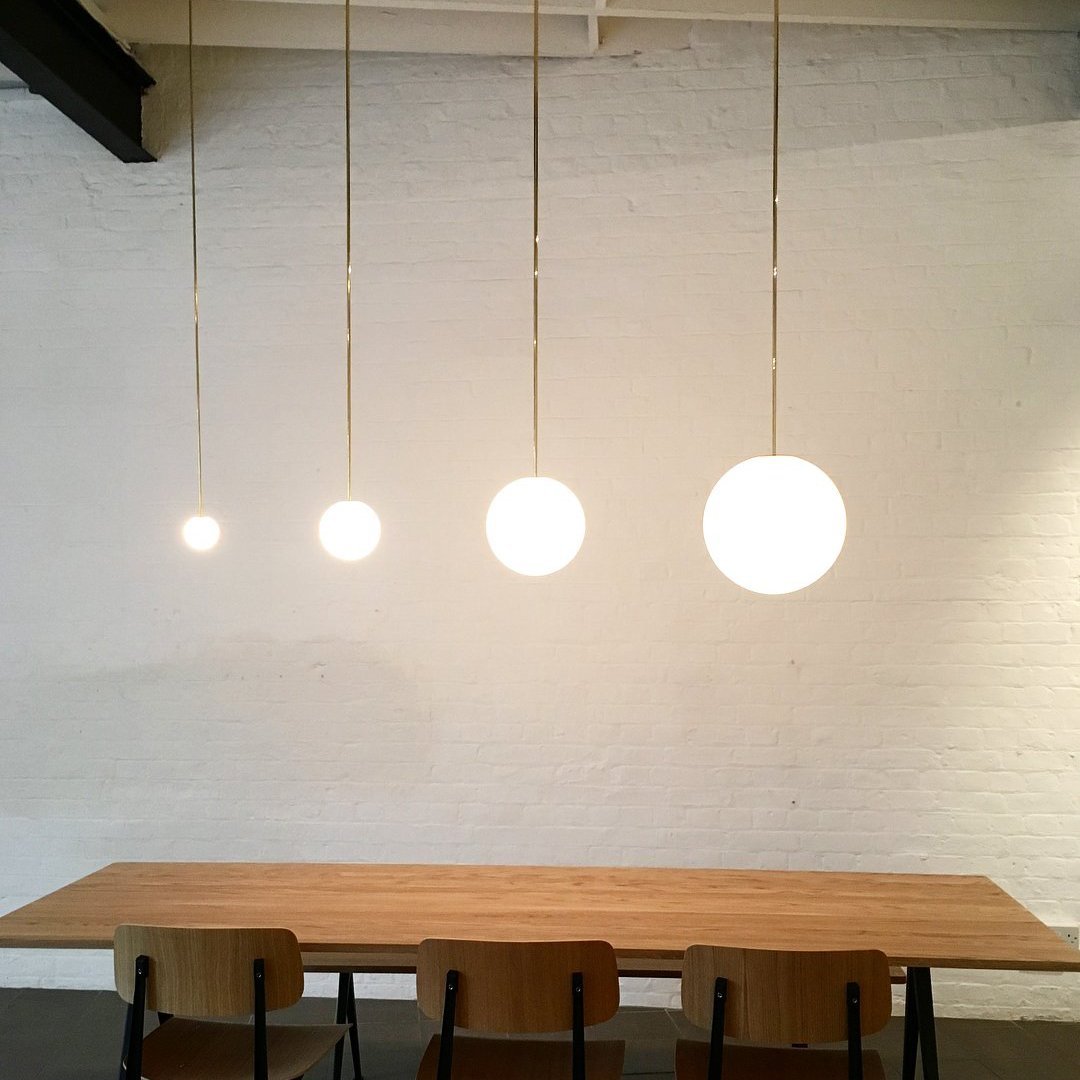 Hängelampe Messing Milchglas Decke Minimalistisch Modern Skandinavisch Flur Esstisch Nachttisch | Restfield