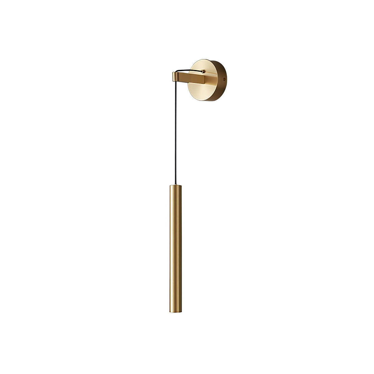 Minimalist Brass Wall Lamp LED Linear Design Scandinavian Modern Interior Ambient Lighting Living Room | Sansoti