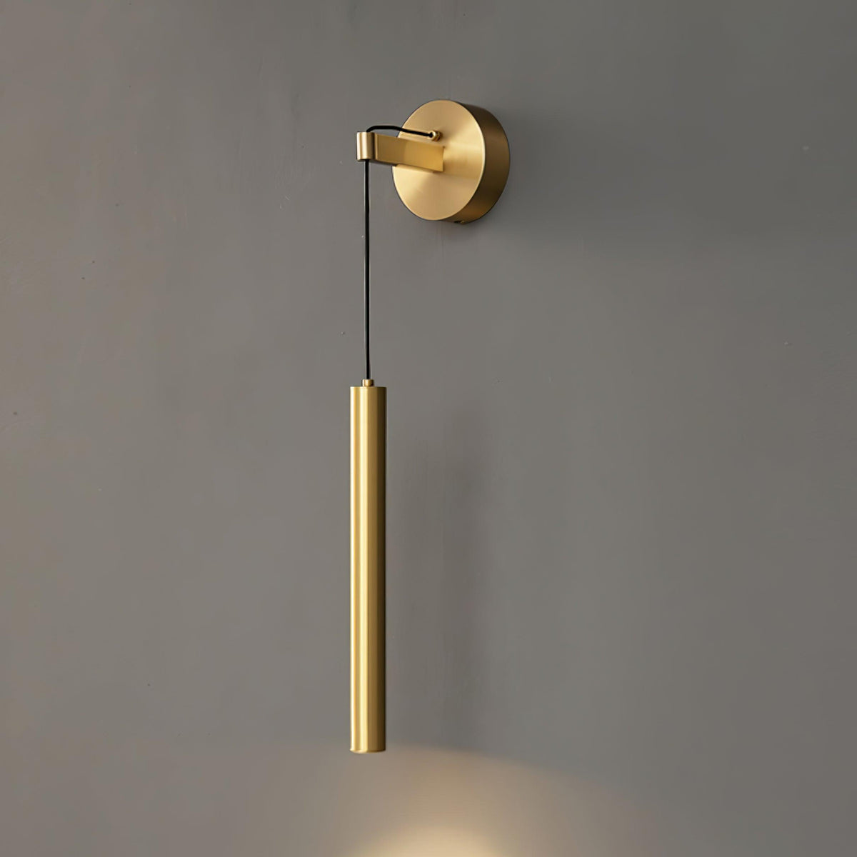 Minimalist Brass Wall Lamp LED Linear Design Scandinavian Modern Interior Ambient Lighting Living Room | Sansoti