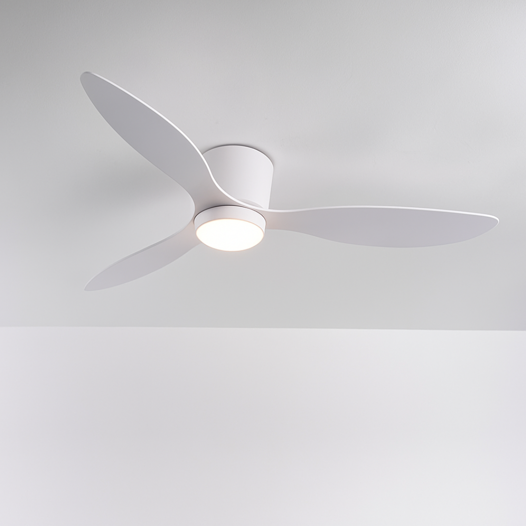 Ventilateur de plafond avec éclairage et télécommande, diamètre 106 cm, lampe LED, pour salon | Sansoti