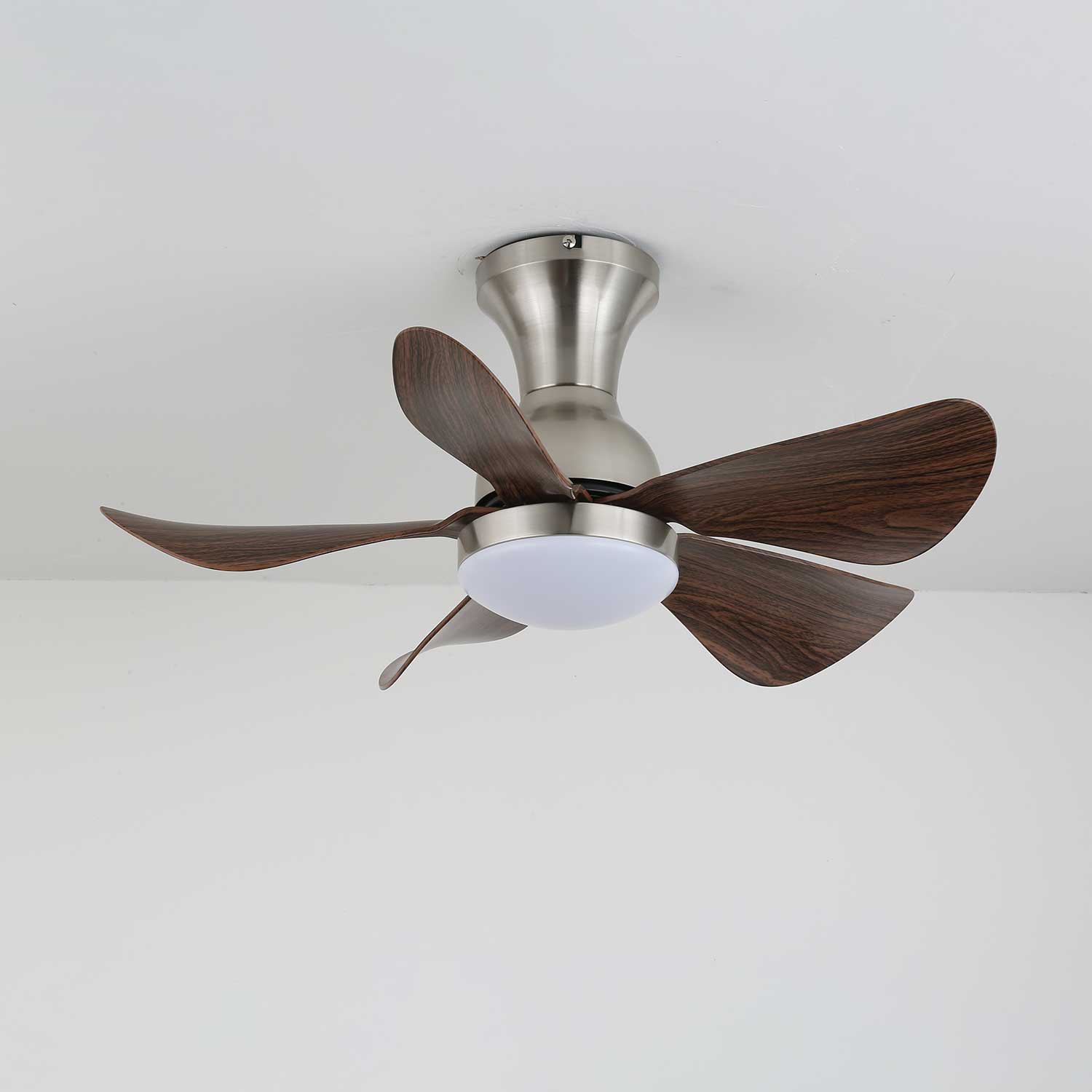 Plafondventilator Novaro Hout met Verlichting – Stille DC-Motor – Elegante Scandinavische Design | Sansoti