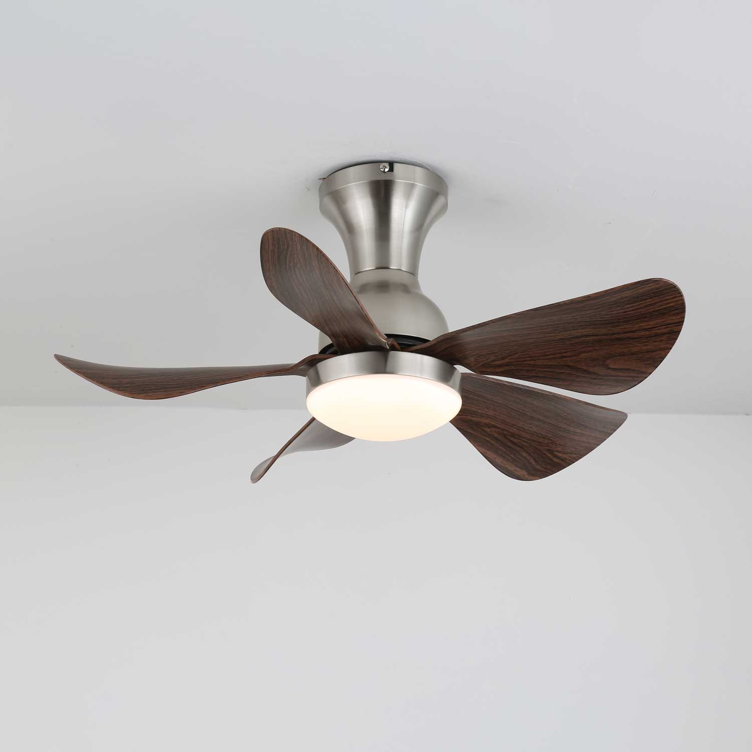 Plafondventilator Novaro Hout met Verlichting – Stille DC-Motor – Elegante Scandinavische Design | Sansoti