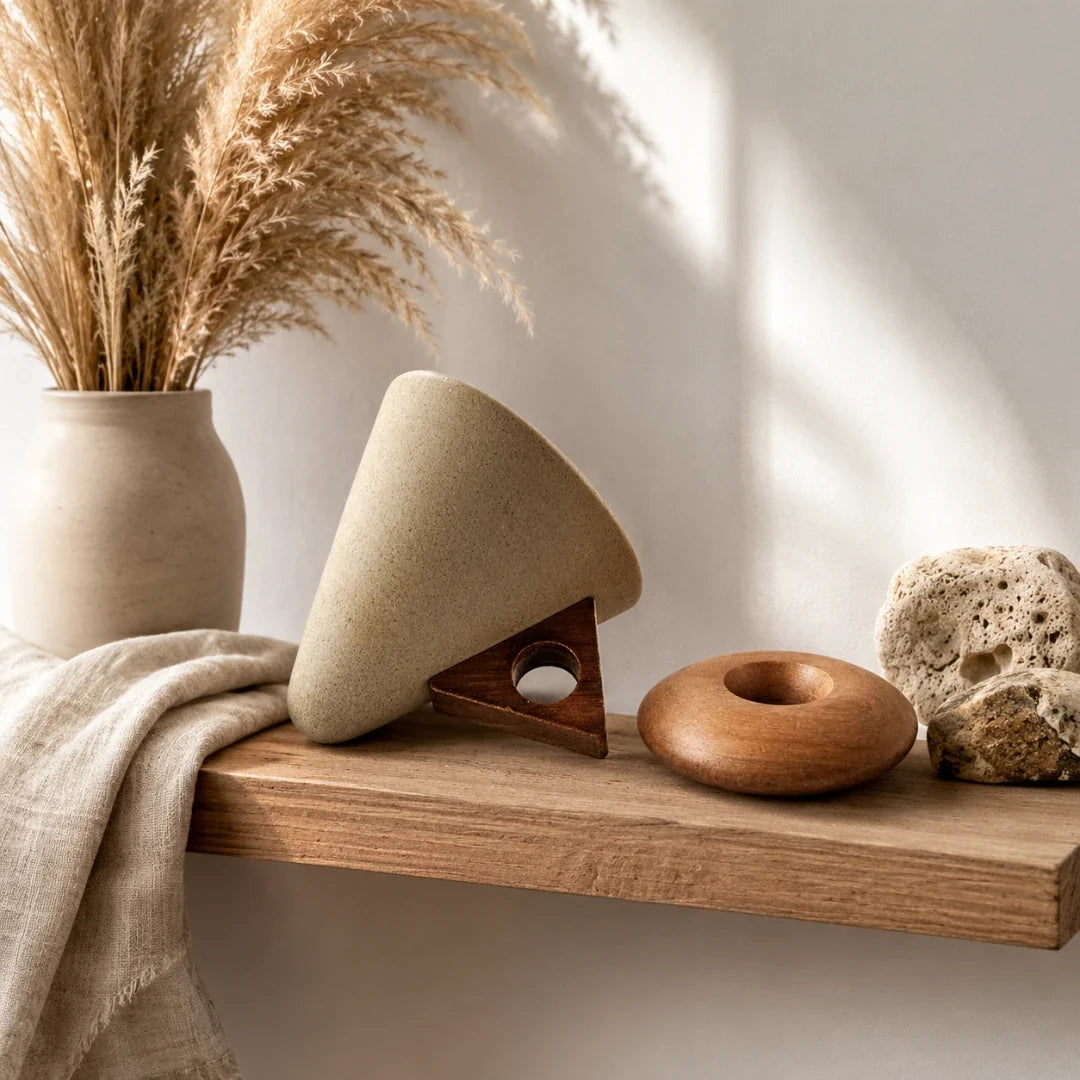 Keramische Koffiefilter met Handvat Acaciahout Pour-Over Dripper Langzame Koffiebereiding 250ml Handmatig | Sansoti