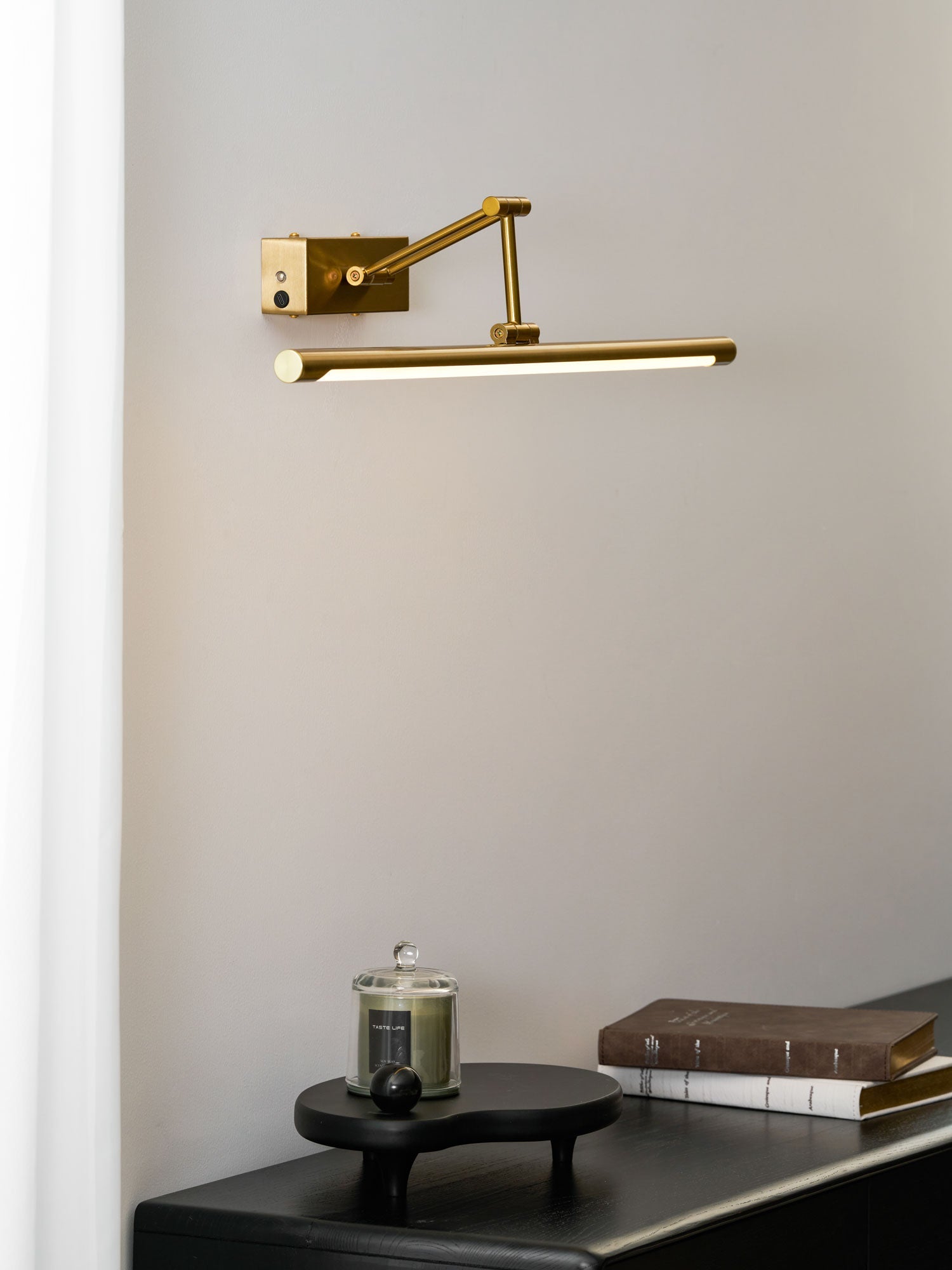 Oplaadbare Schilderijverlichting Goud USB Draadloos Frame Lamp voor Kunst Foto's Muur | Sansoti