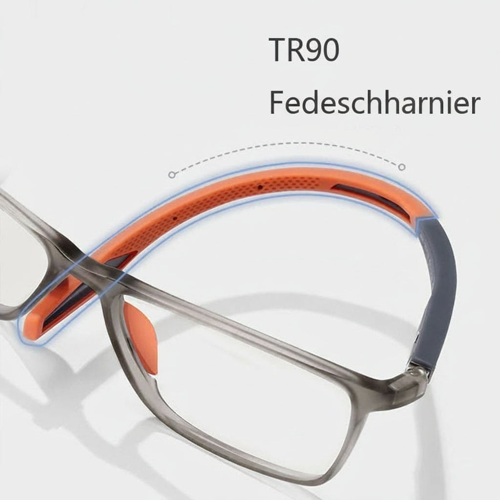Multifocale Leesbril met Blauwe Lichtfilter – Ultralichte TR90 Bril met UV-Bescherming en Progressieve Glazen voor Scherp Zicht | Sansoti