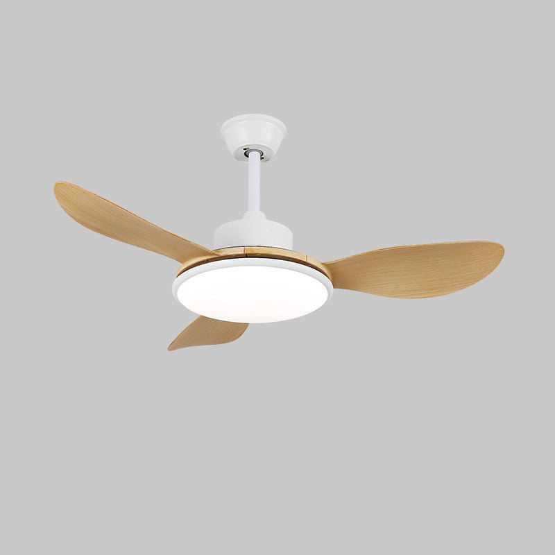 Plafondventilator met LED-verlichting en afstandsbediening | Scandinavisch design met houtnerf afwerking | Sansoti