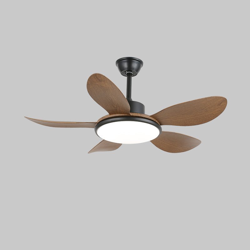 Plafondventilator met LED-verlichting en afstandsbediening | Scandinavisch design met houtnerf afwerking | Sansoti